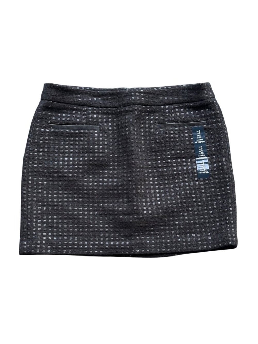 Gap Textured Mini Skirt Back Zipper Lining Womens Size 0 Casual Party